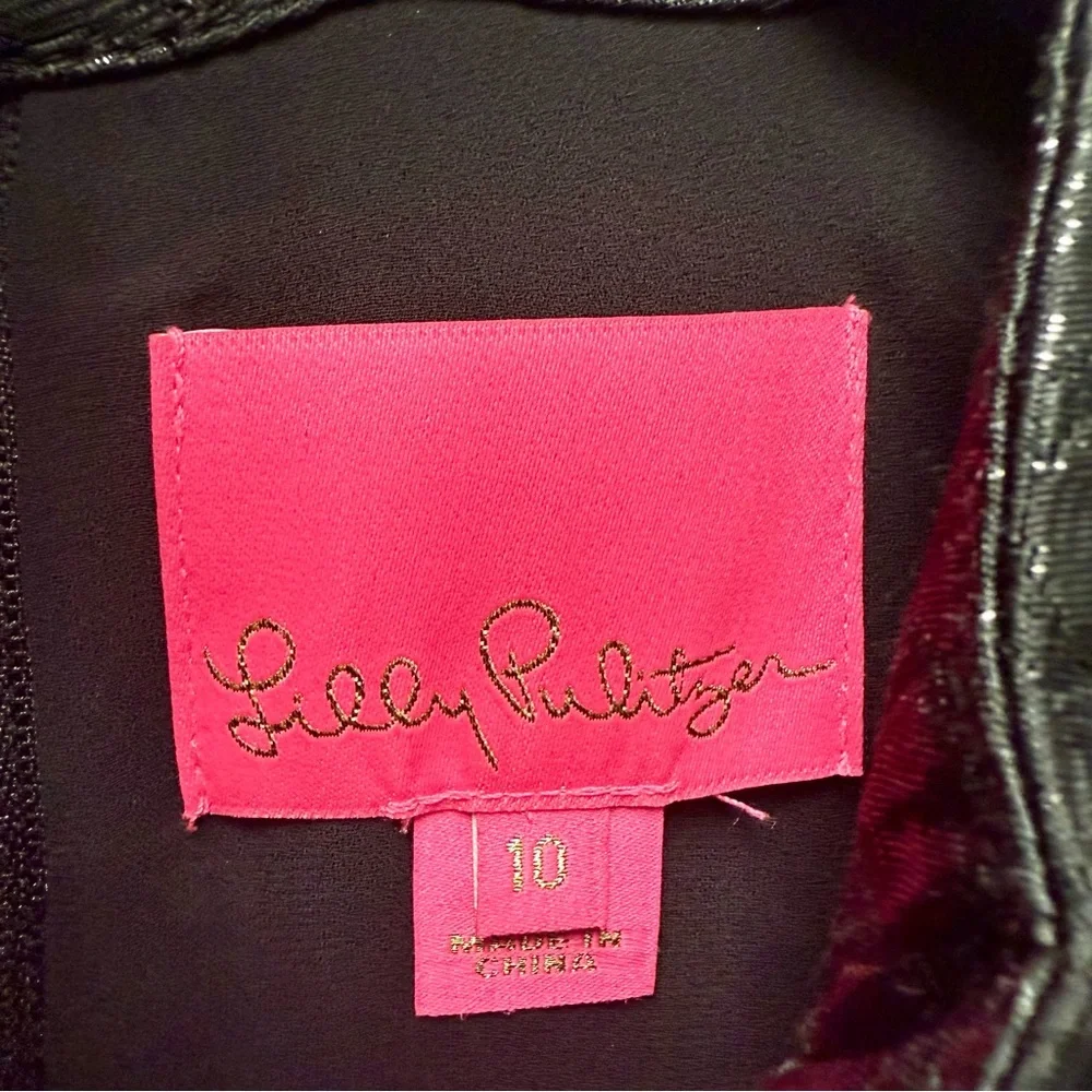 Lilly Pulitzer Black Zaria Dress, Black | Size 10